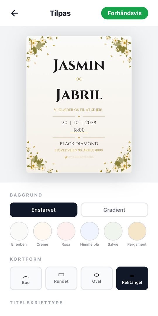 Design the invitation