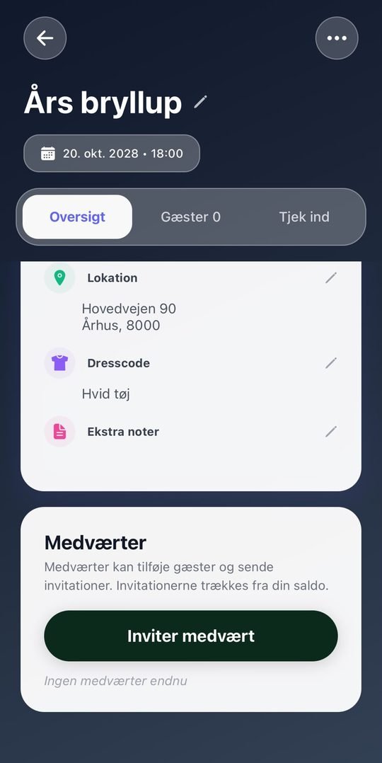 Invite co-host