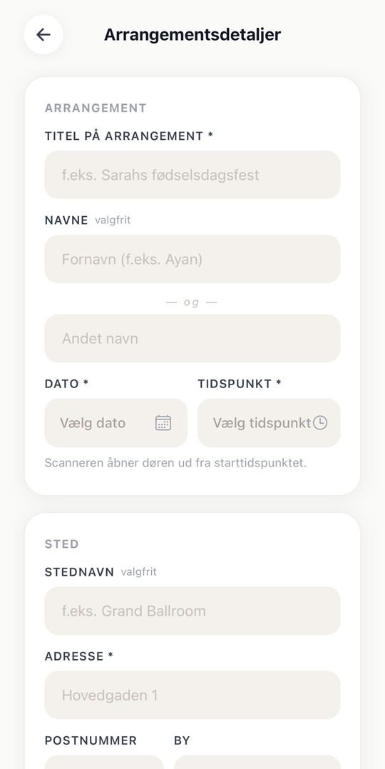 Create event